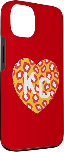 Vista 15 de Carcasa para iPhone 11 KC Heart Red/Yellow Animal Print Kansas City Hearts Kc Heart