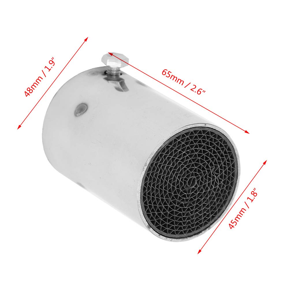 Silenziatore di Scarico Moto, Fydun Universale 51mm Silenziatore Tubo di Scarico in Acciaio Inox Inserire il Silenziatore Acustico, Silenziatore Marmitta Moto Resistente Alle Alte Temperature(Stile 3)