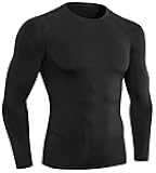 Cool Dry Compression Shirt for Men Long Sleeve Workout Running T-Shirt Gym Tops Breathable Sports Baseball Undershirts