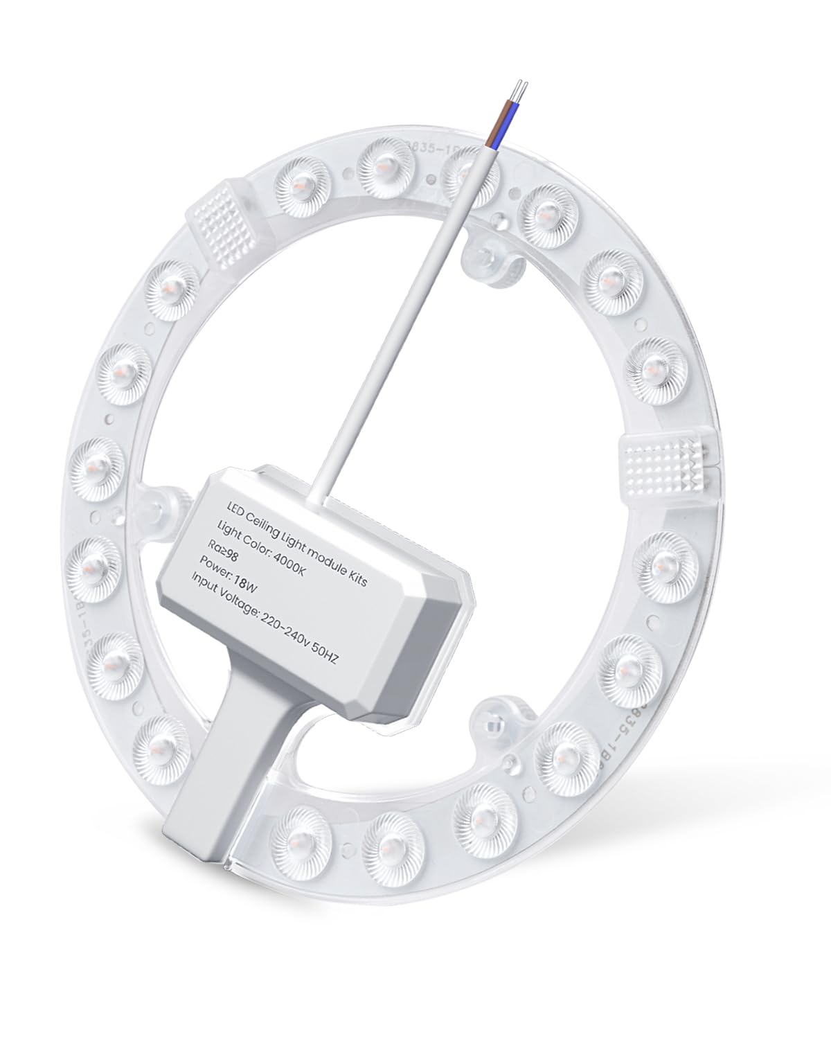 DoRight Moduł LED 18 W, 230 V, zestaw do wymiany lamp sufitowych, naturalna biel, 4000 K, nadaje się do obudowy lampy sufitowej z uchwytem magnetycznym z żelaza CRI 98+, do kuchni, salonu, centrum