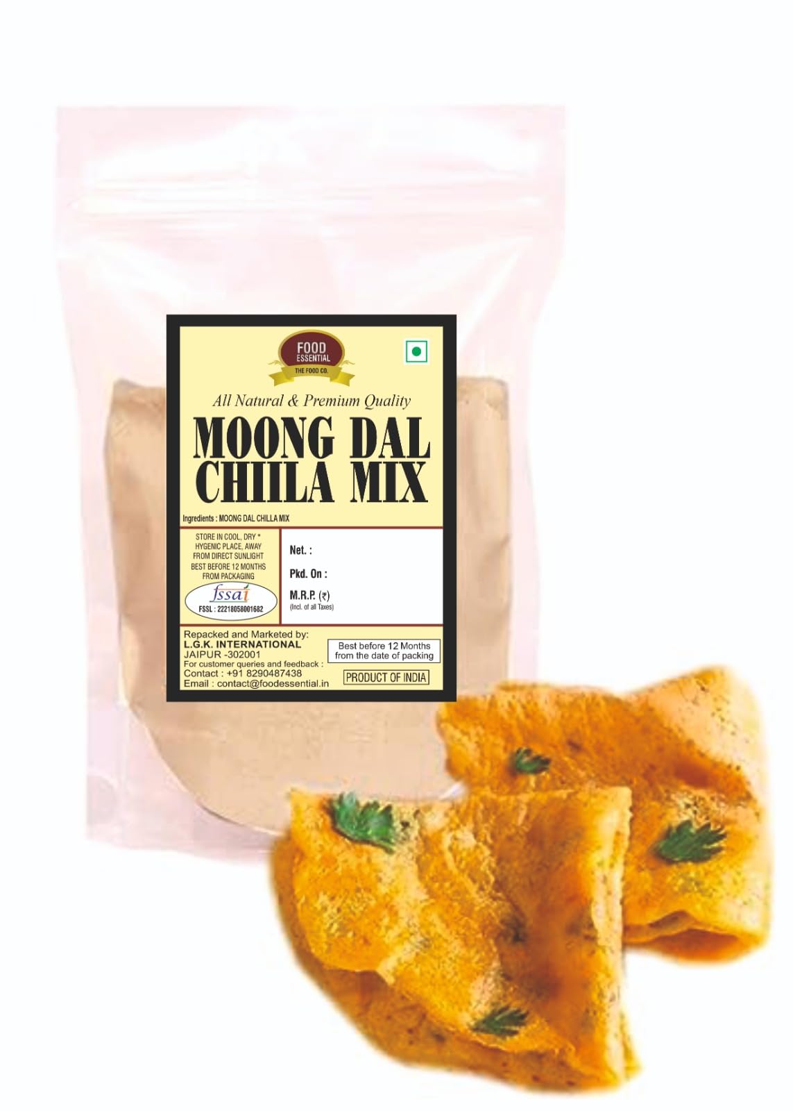 Food Essential Moong Dal Chilla Mix 400 gm. (B0CGJKNPW8) Amazon Price History, Amazon Price Tracker