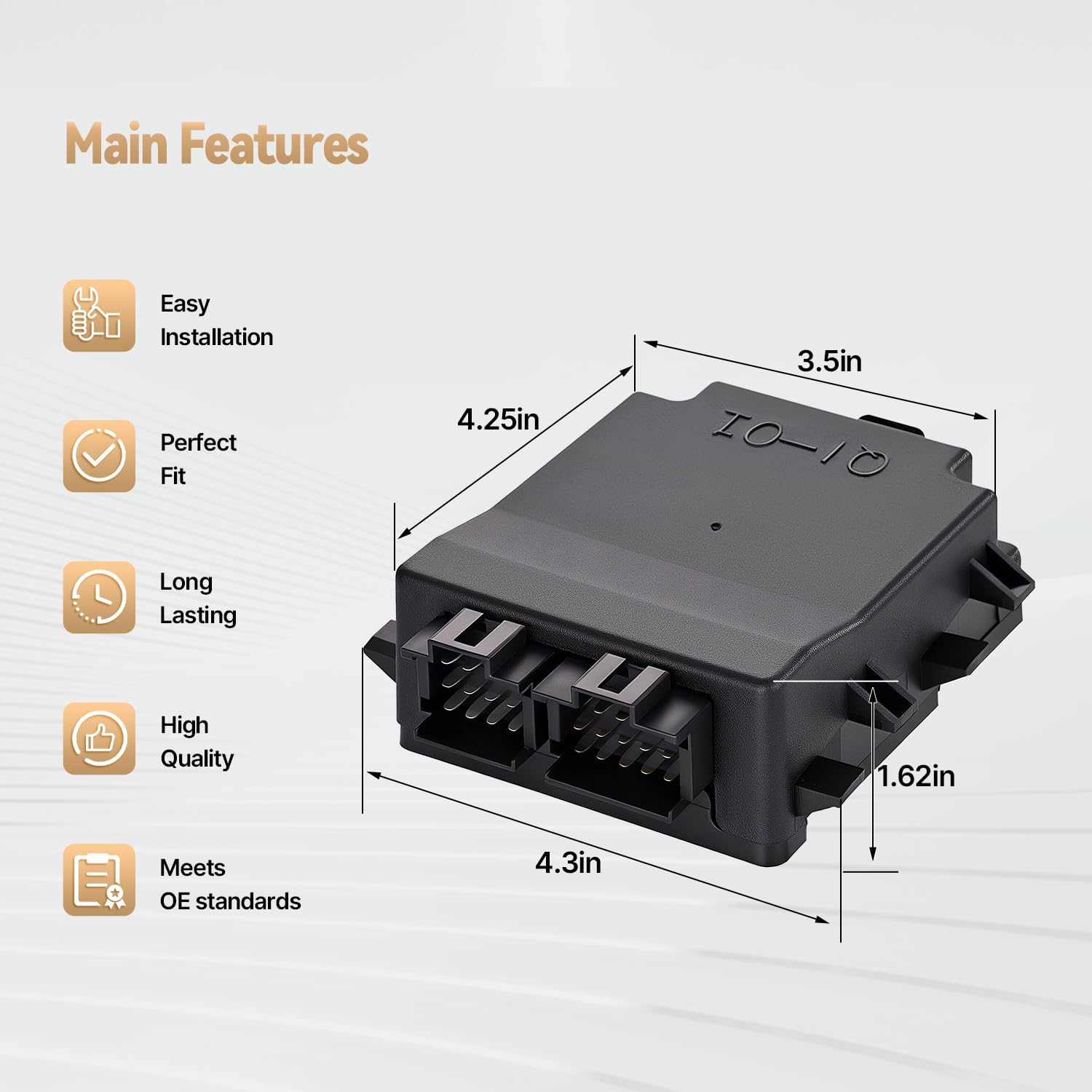 599-5405 Front Driver Side Door Control Module Compatible with Kenworth T300 T600A T660 T800 Models(2006–2018), Replacement for 50561AA & Q21-1050