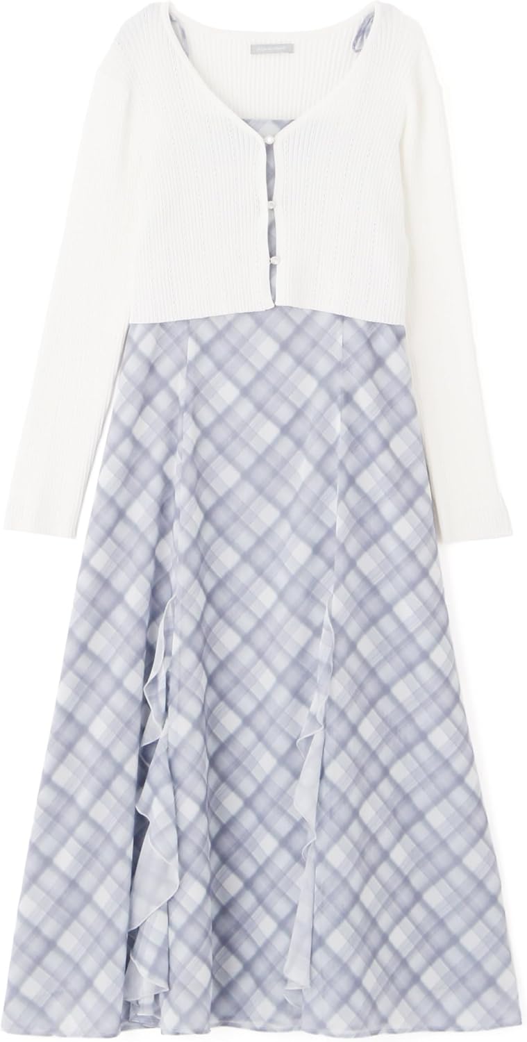 LIP SERVICE レトロチェックアンサンブルニットワンピース