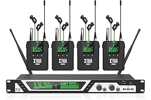 SEM200 22 Channel Stereo Wireless in-Ear Monitor System and 4 Rechargeable Bodypacks...