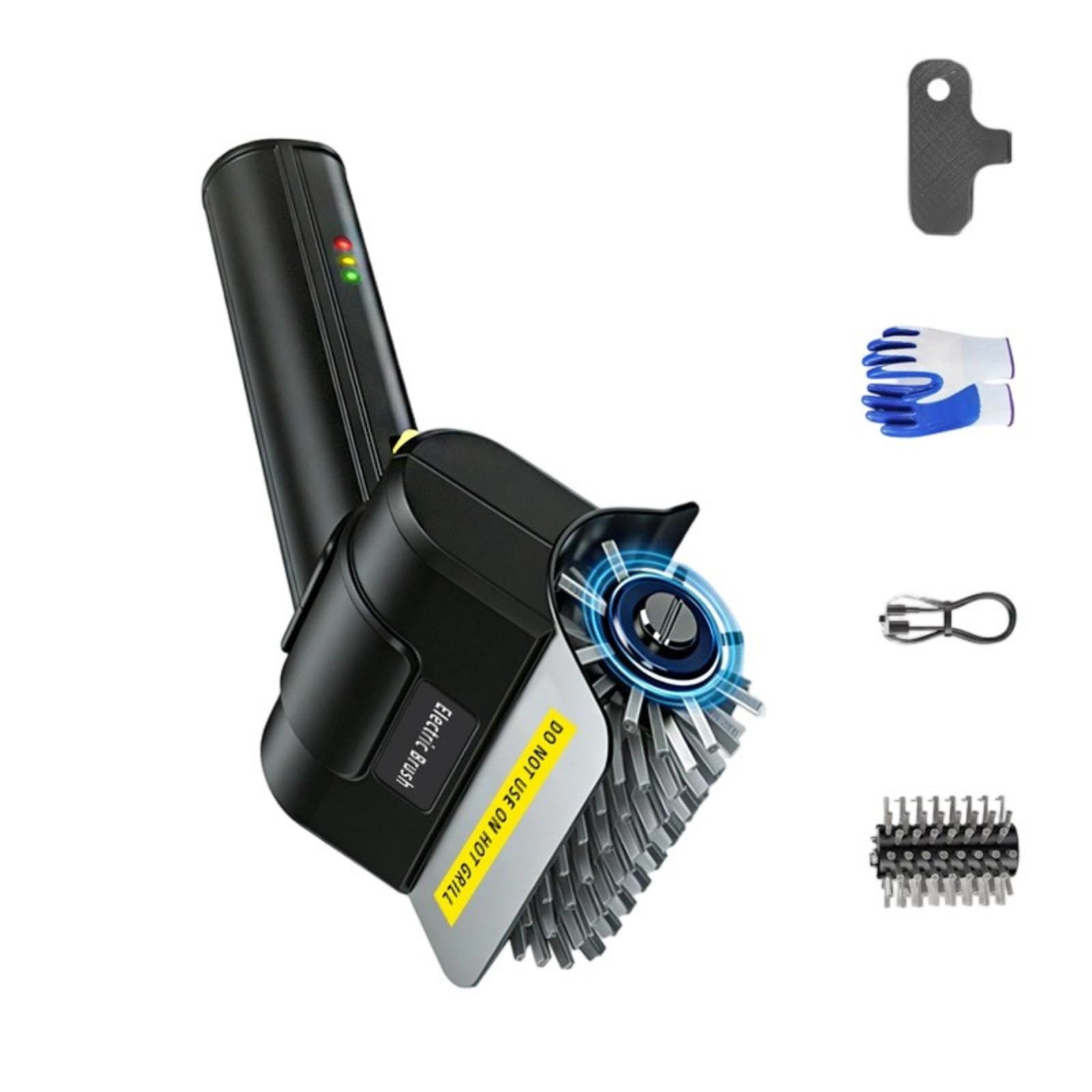 Rechargeable Cordless Grills Scrubber Detachable Brush Grills Cleaning Brush for Barbecue Maintenance with Replaceable Head