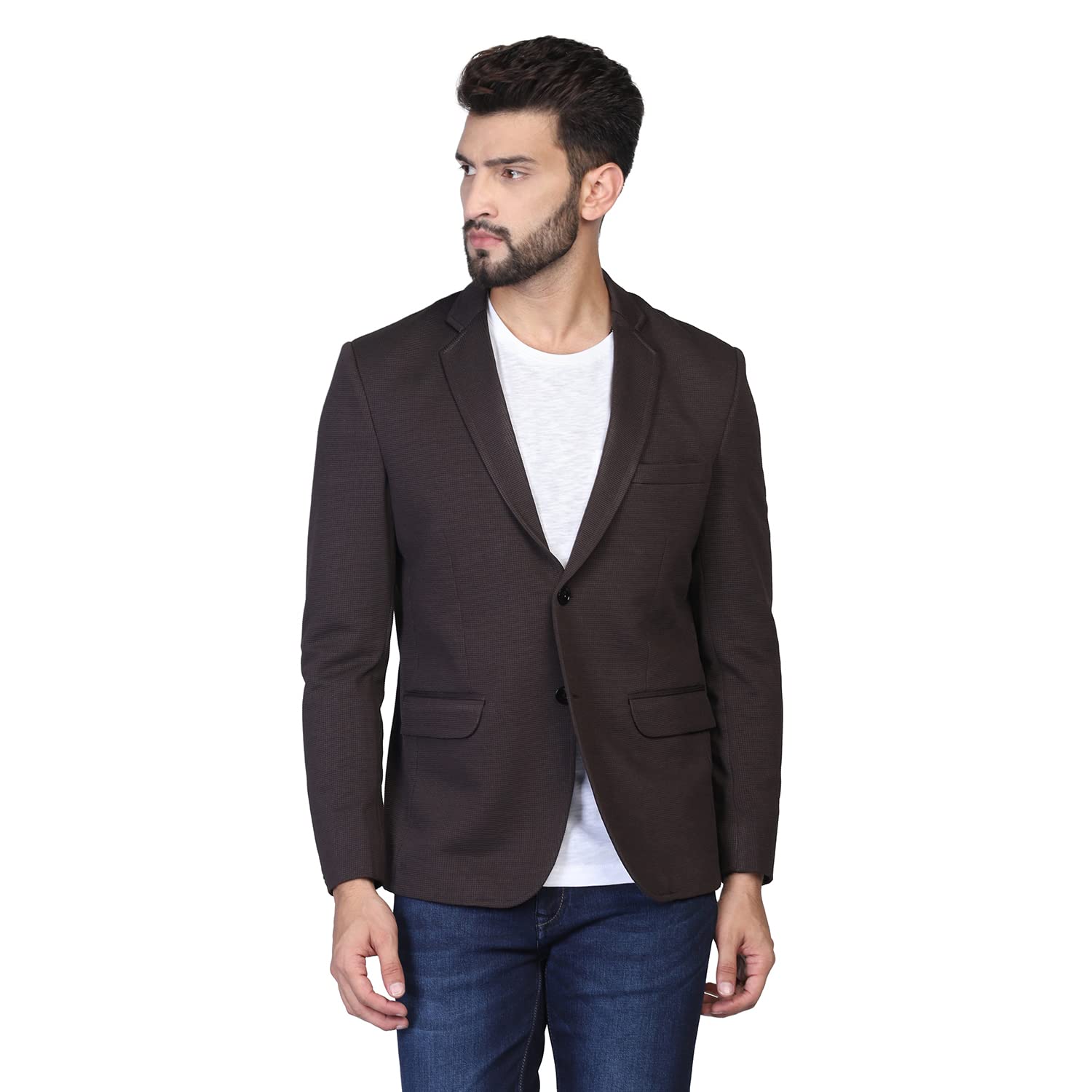 tahvo Men's Single Breasted Slim Fit Blazer for Occasion, Weddings, Party-picture-37