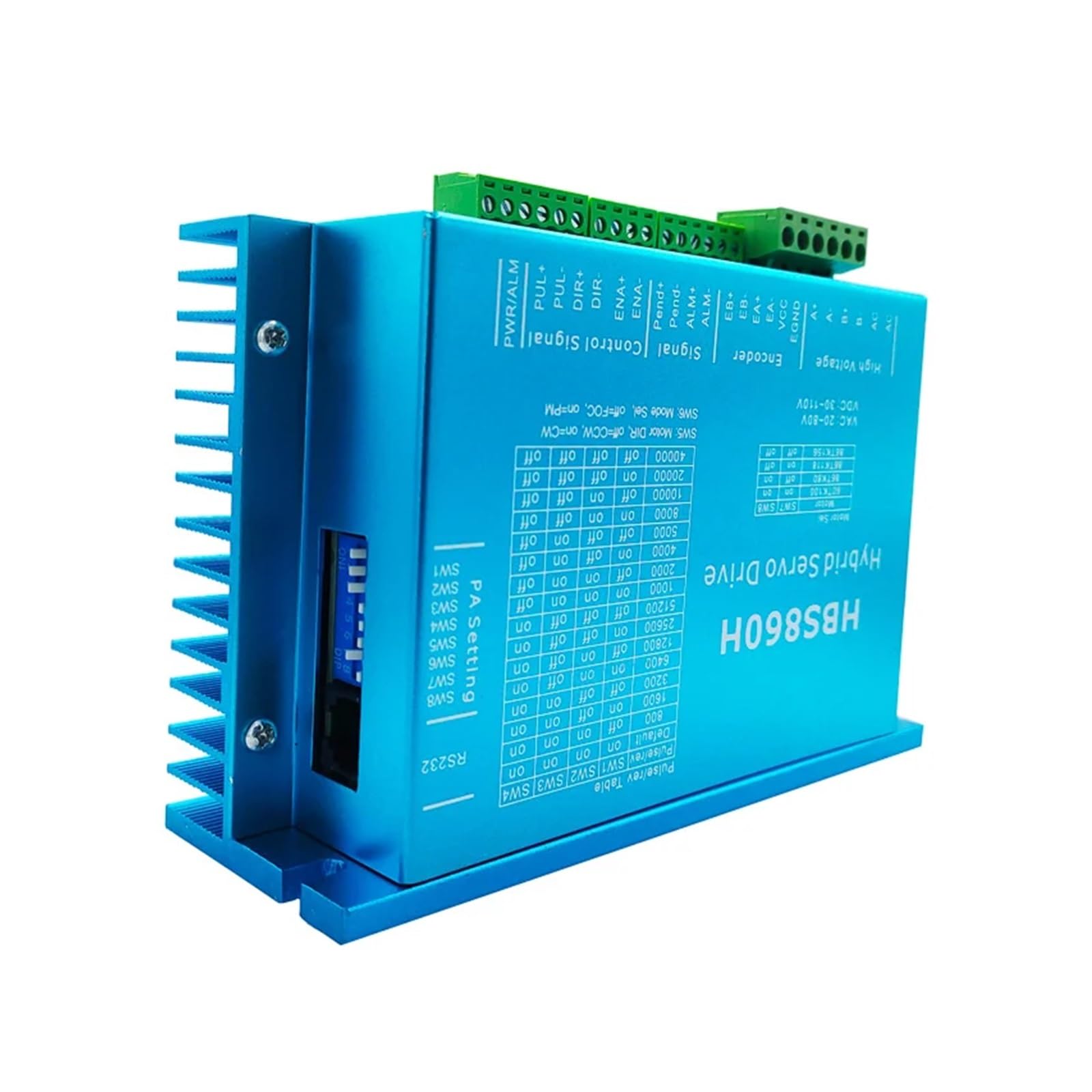HBS860H Hybrid-Schritt-Servoantrieb mit RS232-Anschluss HBS86H Servo-Startertreiber mit geschlossenem Regelkreis
