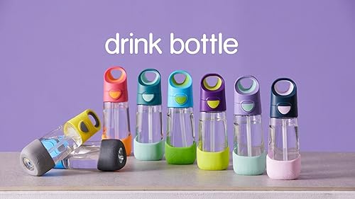 Miniatura 9 de b.box Botella de agua de Tritan de 20 onzas  Botella de agua grande y moderna con popote abatible para niños, a prueba de derrames, sin BPA (Passion