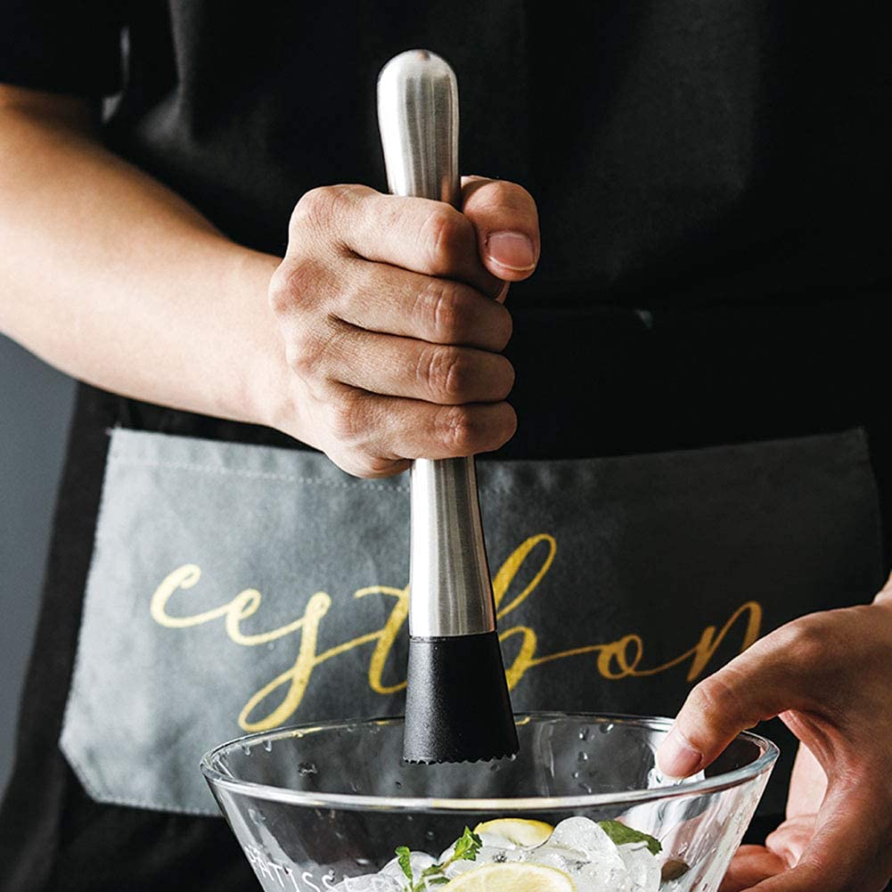Juego de coctelera, Juego de Barman, 14 Piezas de Acero Inoxidable con Elegante Soporte de bambú, Kit de Barman para el hogar para Principiantes, Regalo de Boda de Navidad