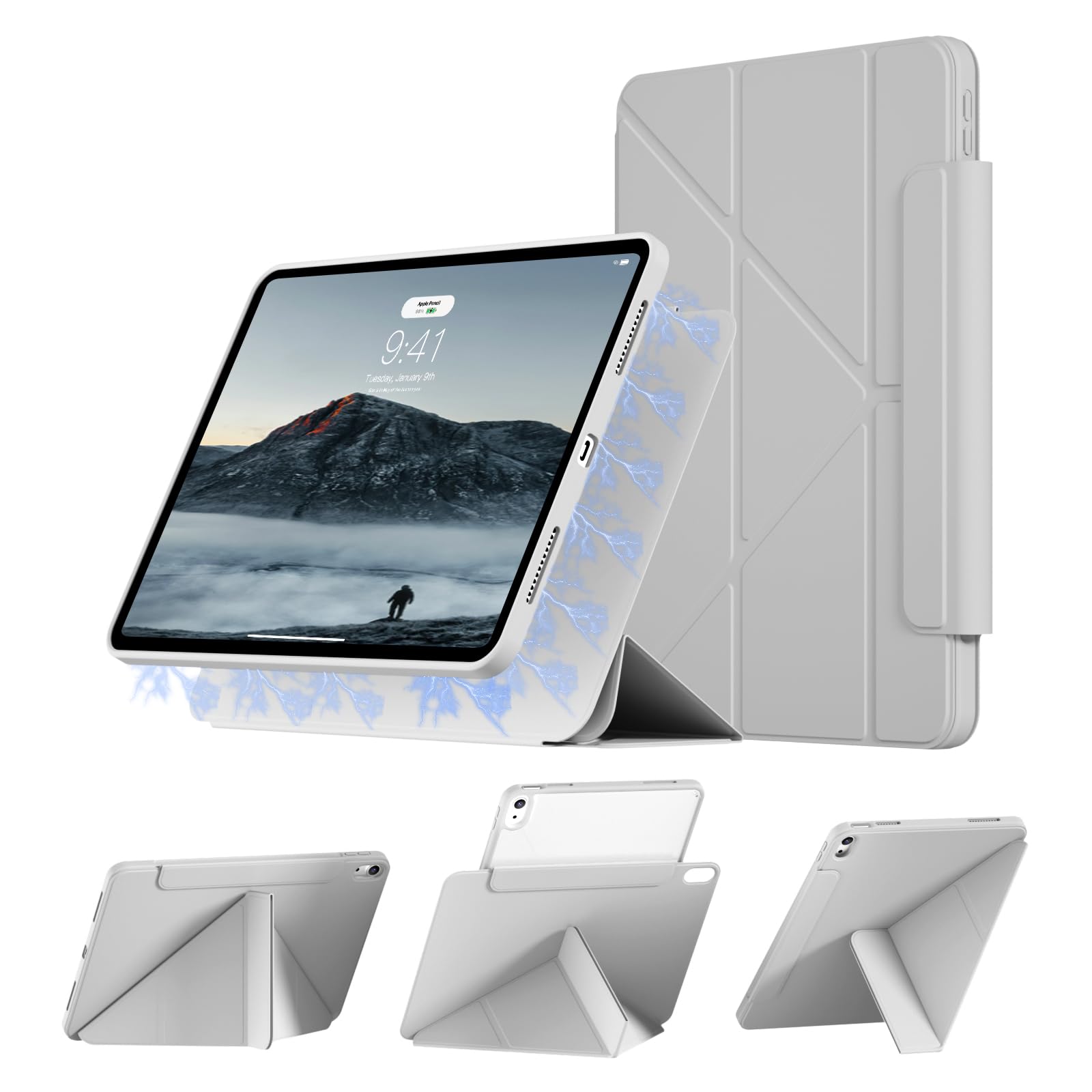 KENKE Magnetic for iPad Air 8th/7th/6th/5th Gen Case with Pencil Holder