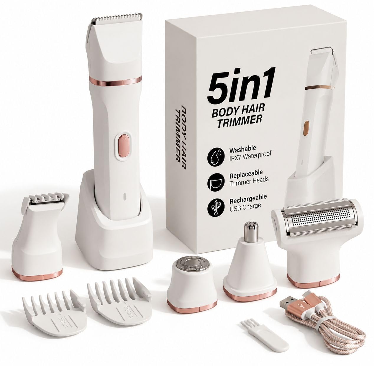 Nose Hair Trimmer for Women 5-in-1