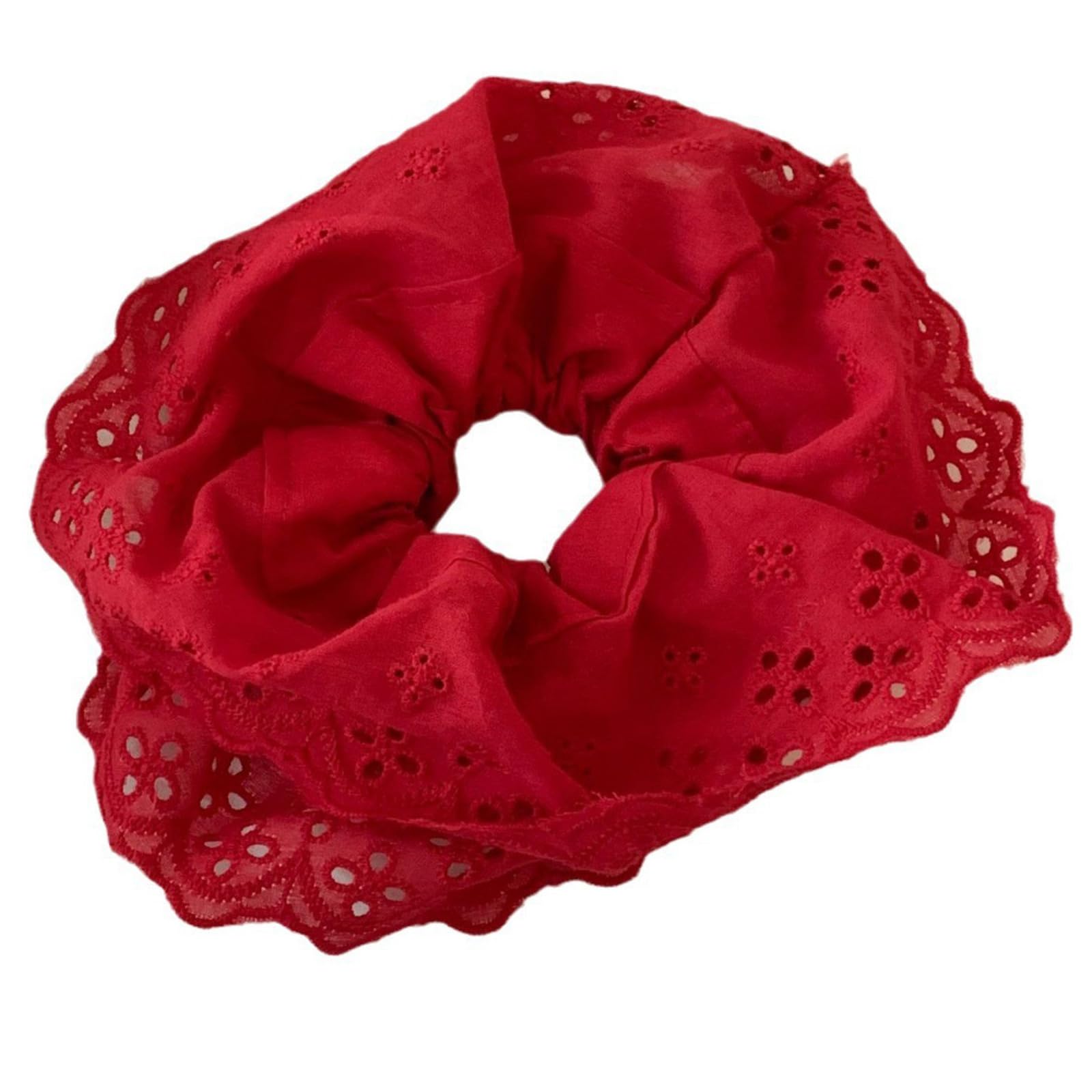 Fentency Lace Scrunchies for Women Large Elastic Hair Scrunchy Eye Catching Hair Rope French Hair Bobbles Ponytail Holder