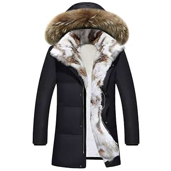 FM2018XSL Men's Winter Duck Down Thick Warm Hooded Luxury