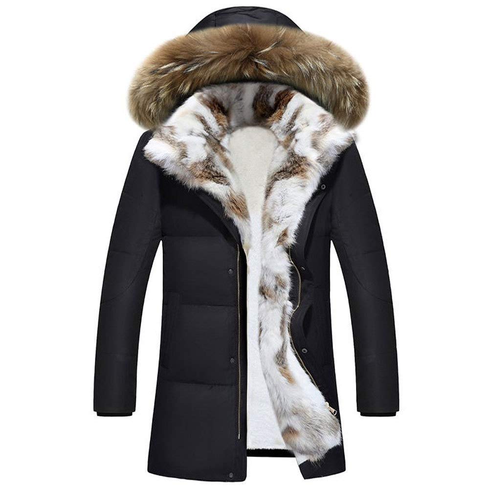 FM2018XSL Men's Winter Duck Down Thick Warm Hooded Luxury