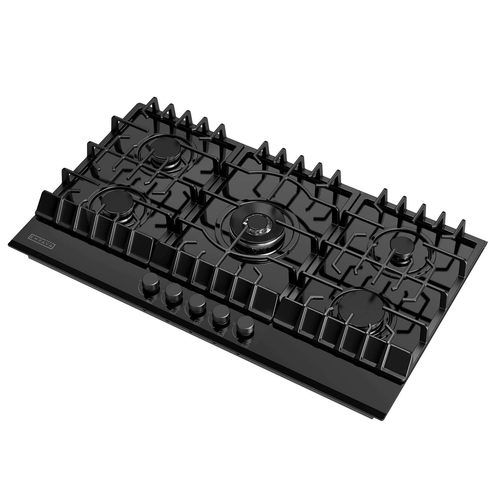 Photo 1 of Empava 36 Inch Gas Cooktop - Black Tempered Glass
