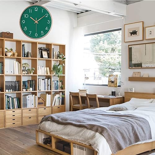 Miniatura 5 de Reloj de pared silencioso para dormitorio relojes de 12 pulgadas para decoración de sala de estar funciona con pilas reloj moderno para el hogar y