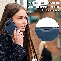 Vista 6 de KEZiHOME Funda para Google Pixel Fold, piel auténtica [bloqueo RFID] Funda tipo cartera con ranuras para tarjetas, soporte para teléfono con tapa