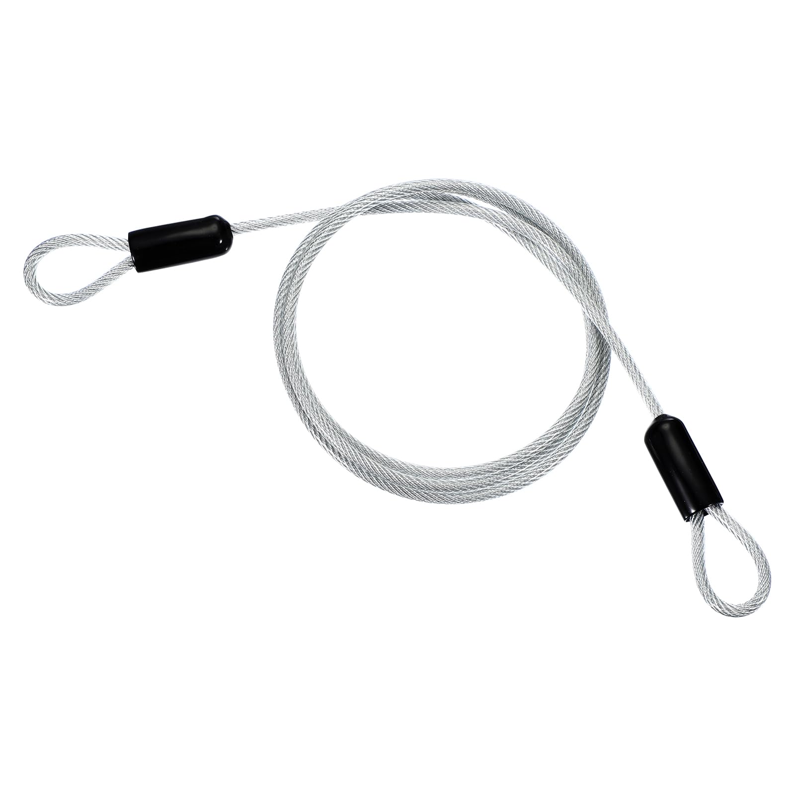 PATIKIL 5/32" Dia Vinyl Coated Stainless Steel Cable with Loops
