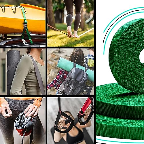 Image of TECEUM 3 /4 inch & 5 /8 inch & 1 inch & 1.5 inch & 2 inch Webbing - 10 25 50 Yards - 40+ Colors - Heavy Duty 1 Inch 1.5 Inch 2 Inch Backpack Straps - Webbing for Outdoors Indoors Crafting DIY