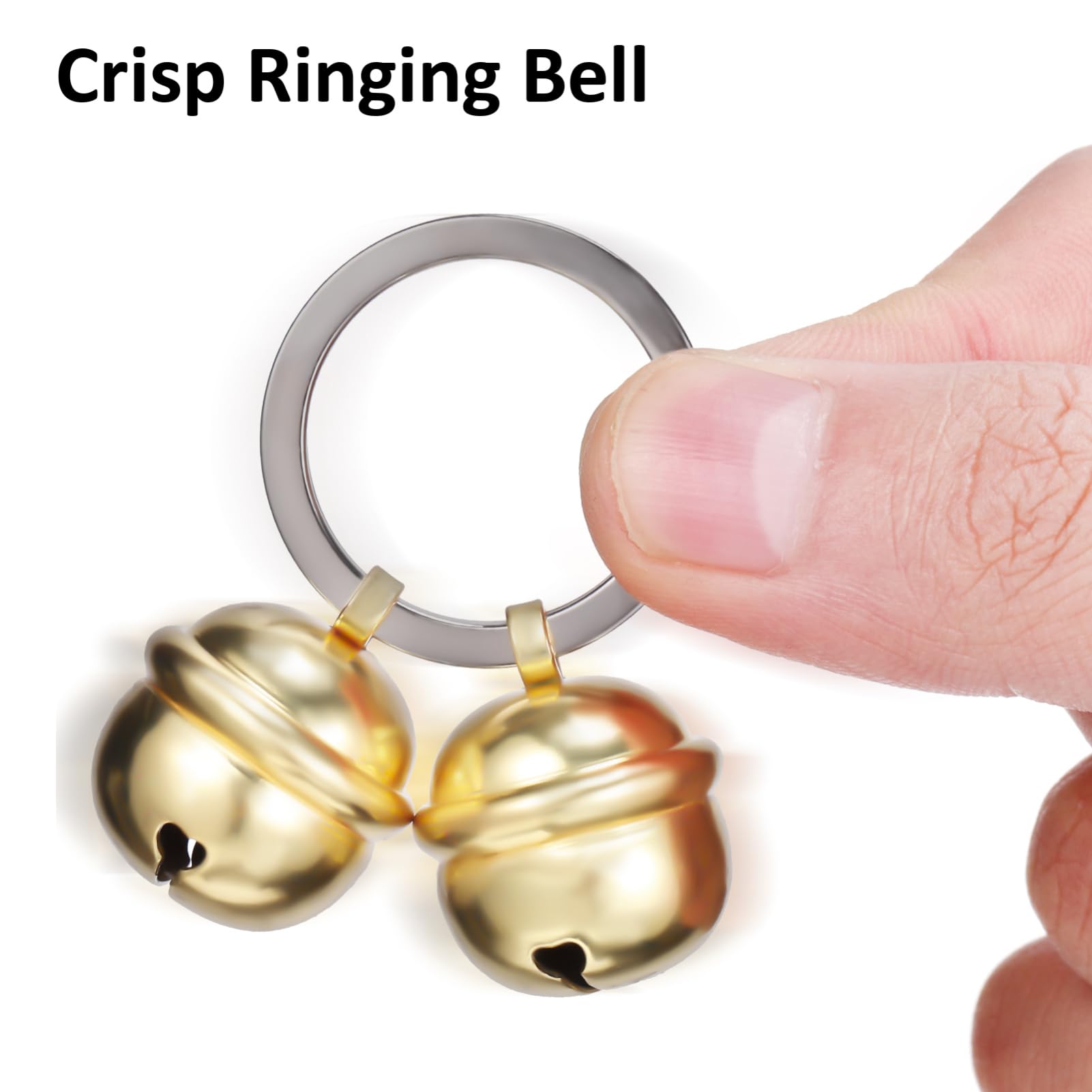 Mikikit 1 Set Pet Collar Bell Copper Bells for Cats Dogs Unique Accessory for Pet Collars Easy to Attach Safe Stylish Fun Decoration