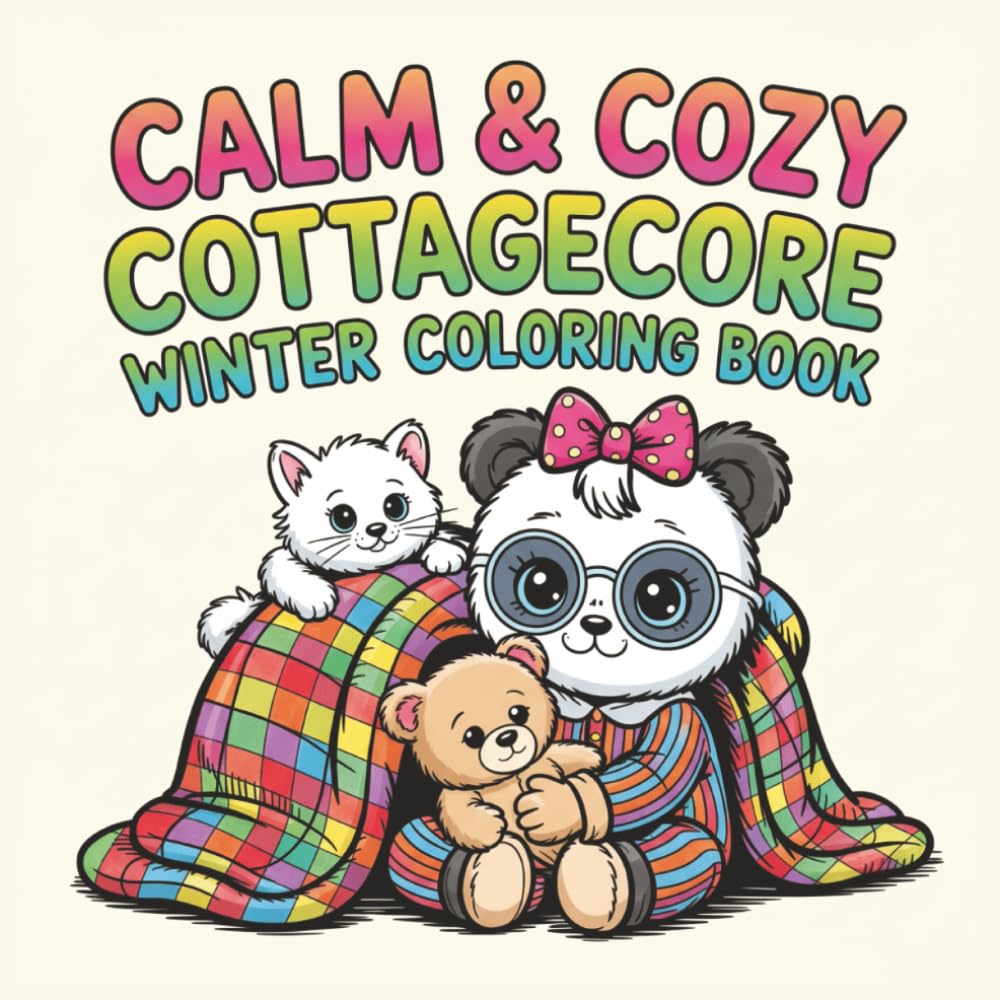 Calm & Cozy™ Cottagecore Winter Coloring Book: Relaxing Winter Scenes with the Calm & Cozy Panda & Her Teddy Bear | Cozy Cottage, Snowy Adventures & ... (Calm & Cozy™ Coloring Book Collection)