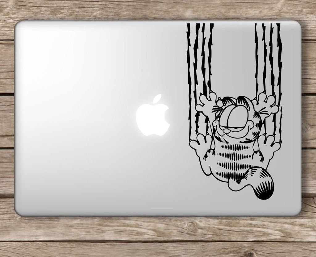 Fusion Graphix Garfield Hanging On Laptop Vinyl Sticker (Black) (B075P4DV6R) Amazon Price History, Amazon Price Tracker