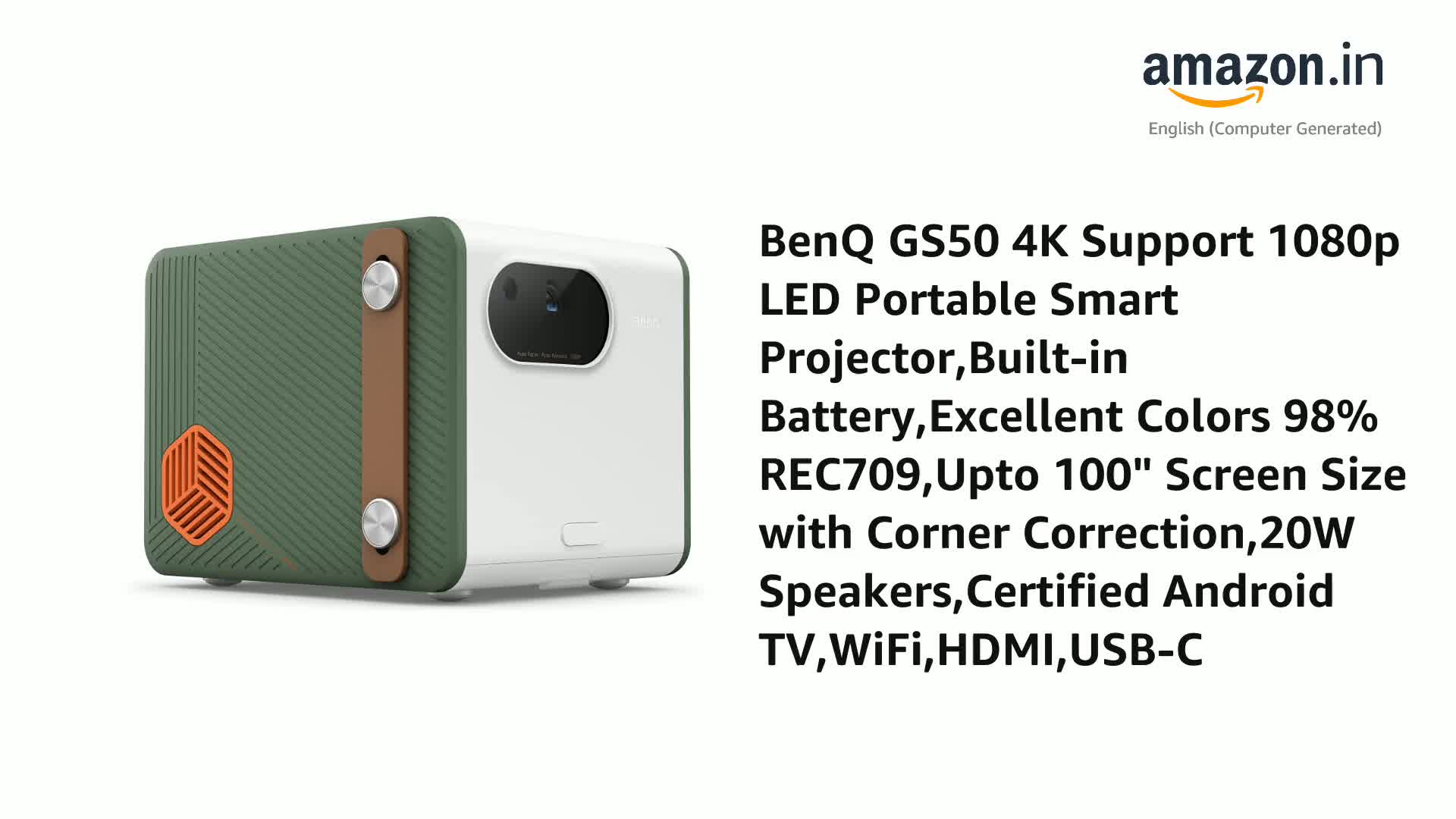 BenQ GS50 Portable Smart Projector
