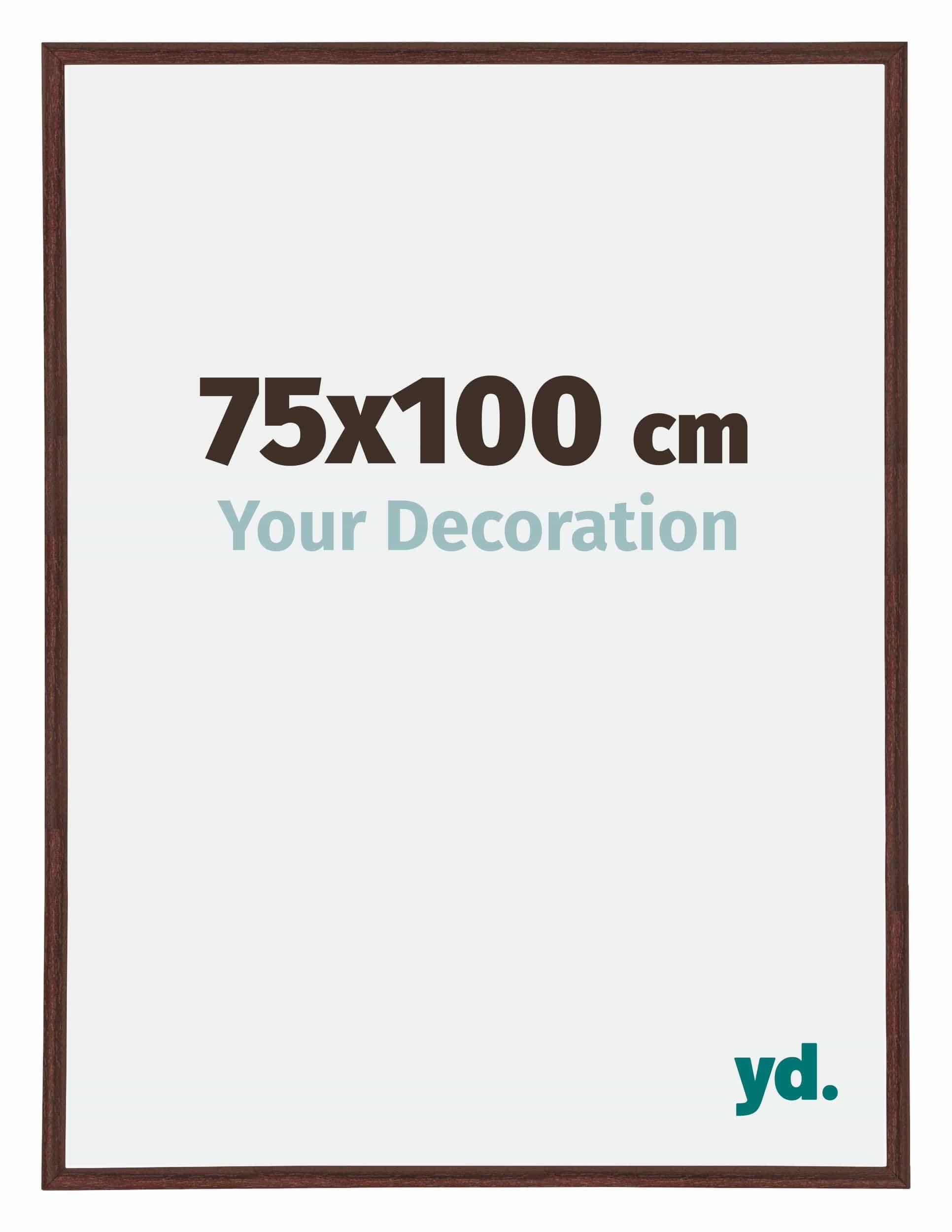 Your Decoration - Picture Frame 75,00x100,00 cm - Brown - UV Resistant Glass Plate - Anti-Reflective -Annecy — image 1