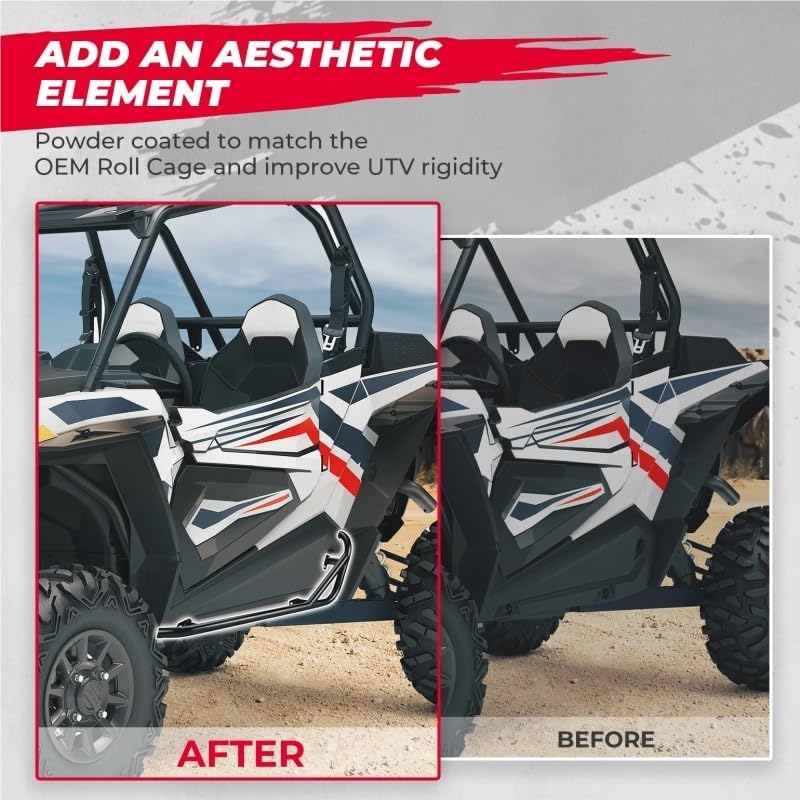 #2879456-458 Nerf Bars Rock Sliders Compatible with Polaris RZR XP 1000/ XP Turbo/ S900/ S 1000/ Trail S 900 2014-2025