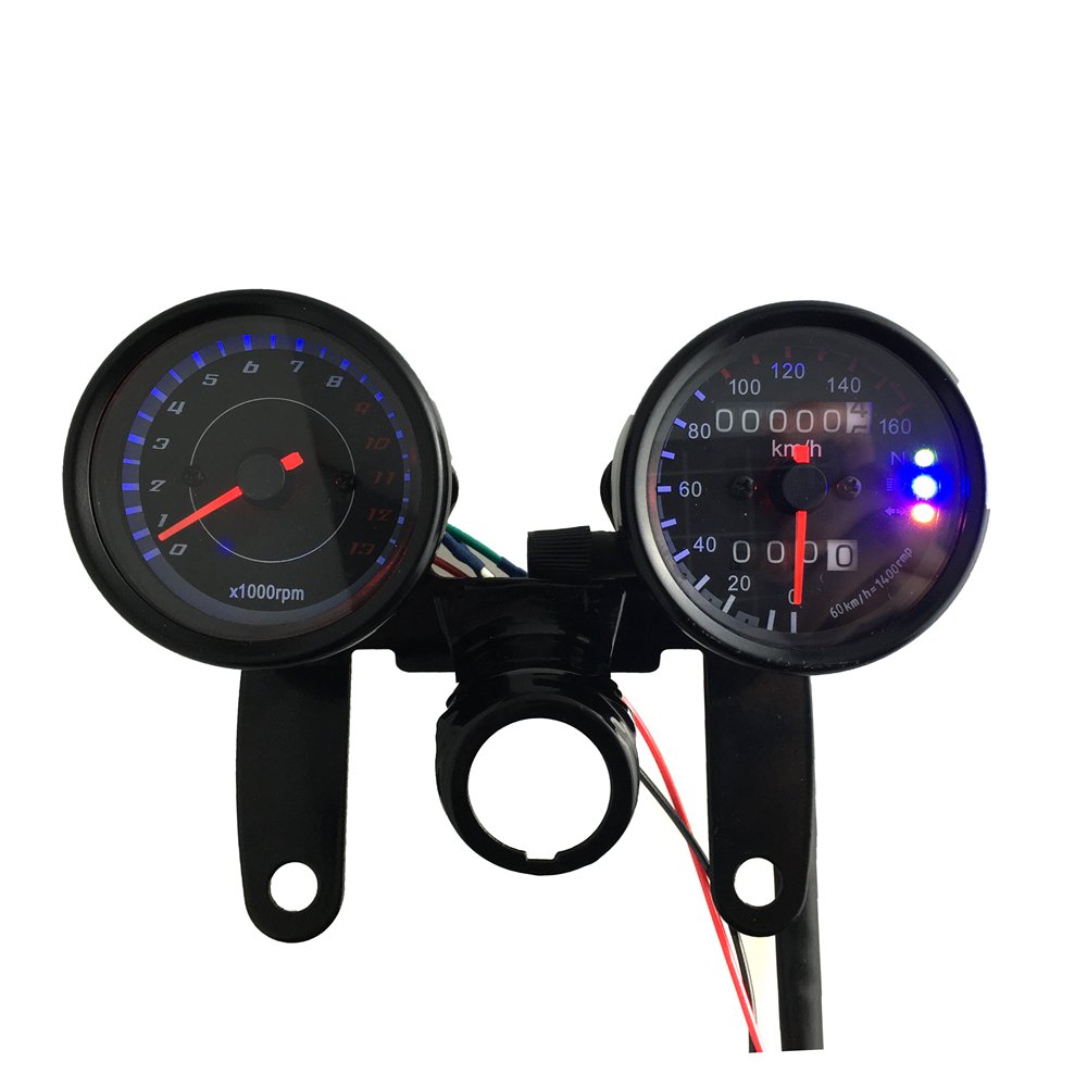 VELURA 2x Motorcycle Motor LED Dual Odometer Speedometer Tachometer Speedo Meter|1 x Dice cup|Speedometers| Parts & Accessories-image-24