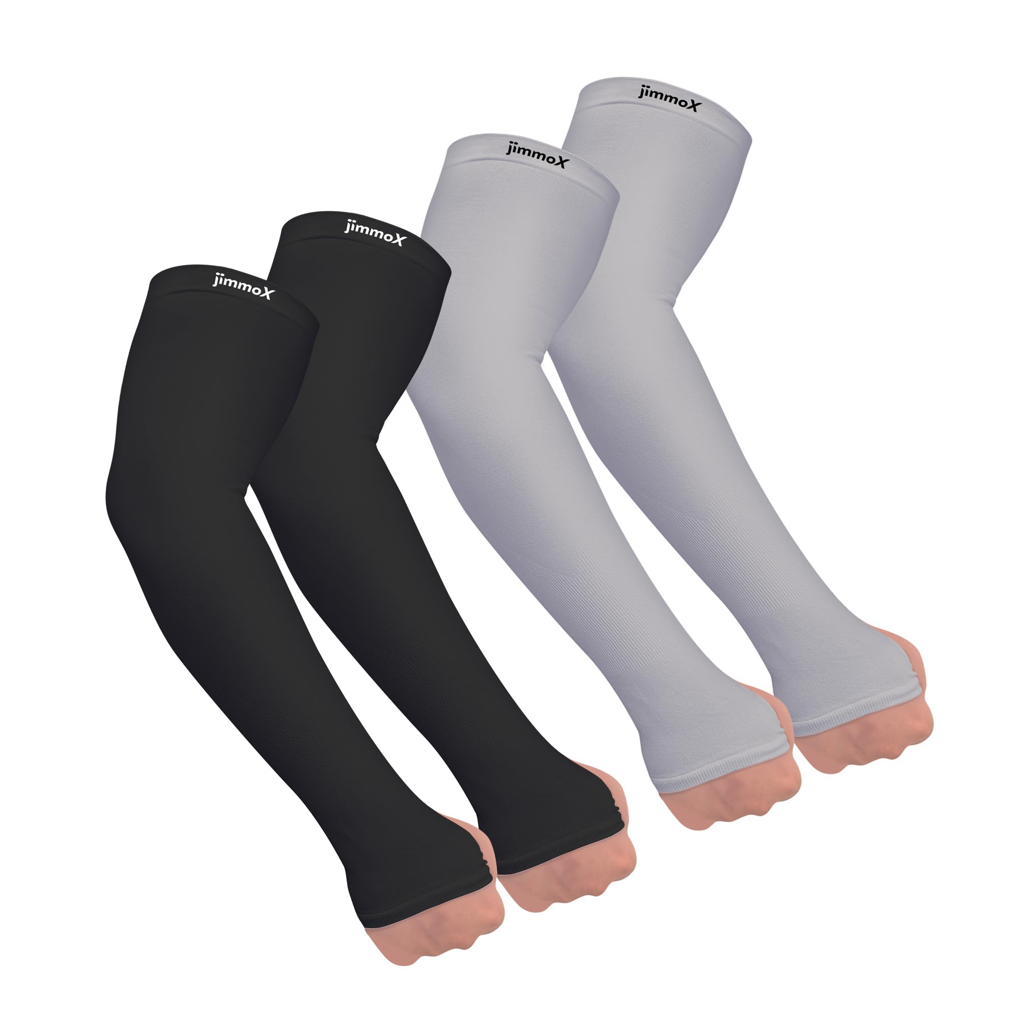 Jimmox Arm Sleeves for Men & Women Sun Protection Hand Sleeves for Boys & Girls with Thumb-Hole UV Protection Hand Cover for Running, Cycling, Bike Riding, cricket and Outdoor Sports