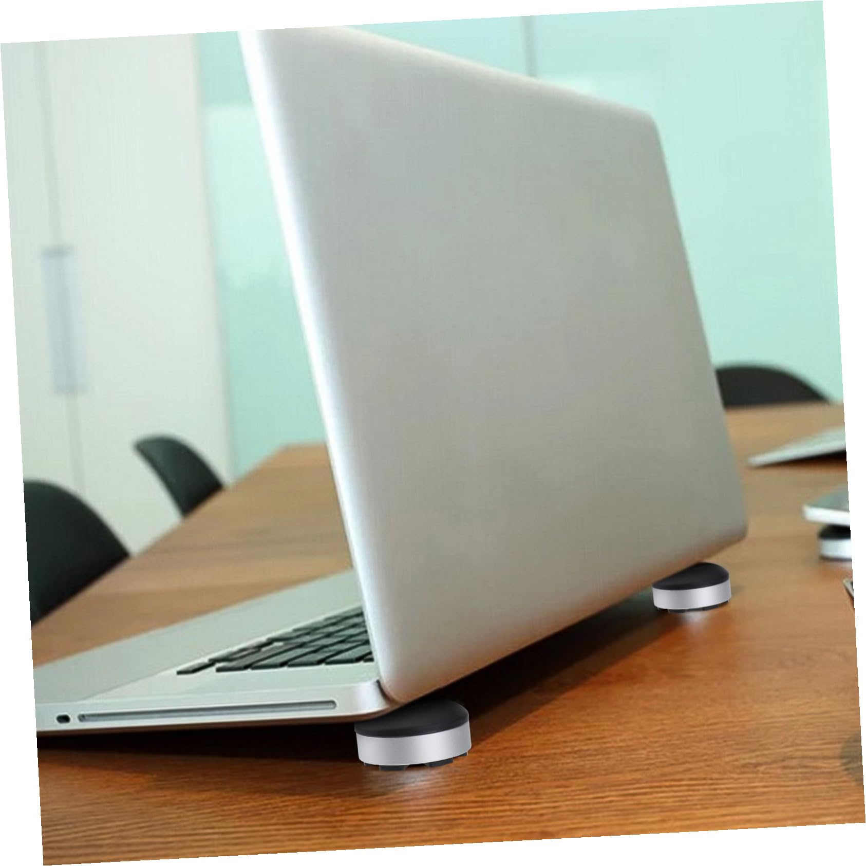 HOMSFOU 3juegos Soporte Ergonómico para Laptop Base Portátil Disipación De Almohadilla Antideslizante para y Negro