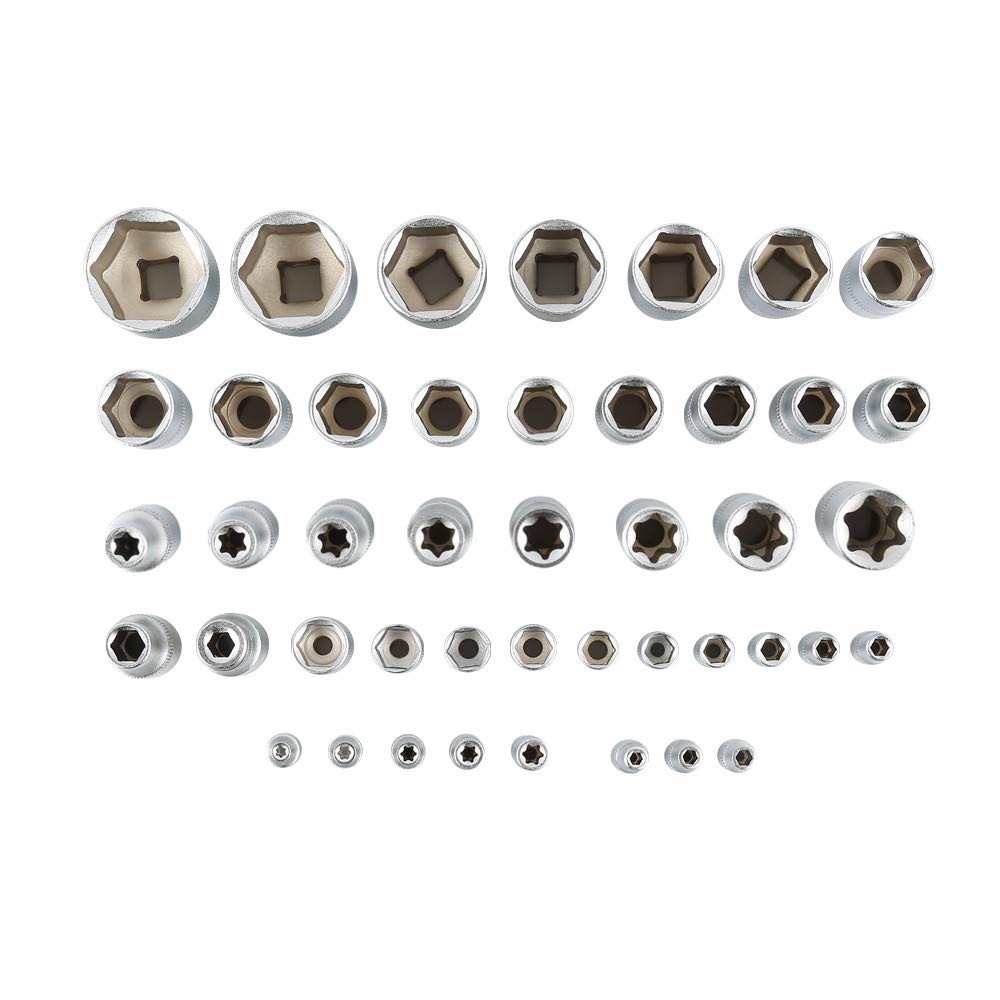 108PCS, Douille à Cliquet jeux de clés à douille Set Outils Boîte Clés Plate