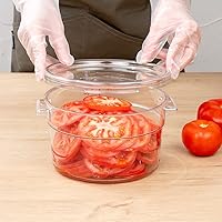 Vista 5 de Restaurantware - Solo tapas: Met Lux - Tapas para contenedores de almacenamiento de alimentos, paquete de 10 tapas redondas para marinar - Los