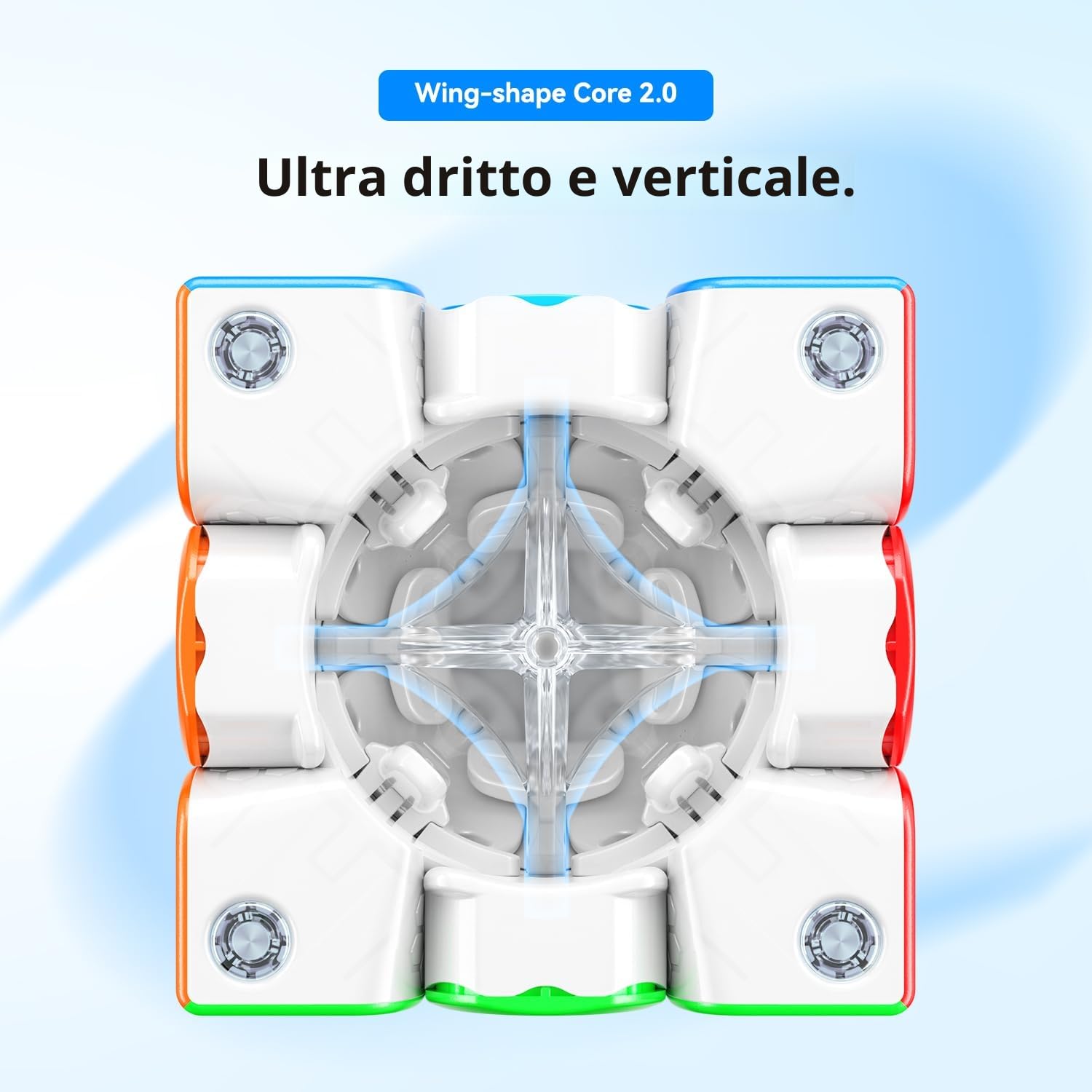 GAN 356ME Cubo di Velocità Professionale 3x3 Cubo Magnetico, Speed Cube con 12 Livelli di Regolazione della Tensione, Cubo GAN 3x3 con 48 Capsule Magnetiche, Allenamento e Competizione