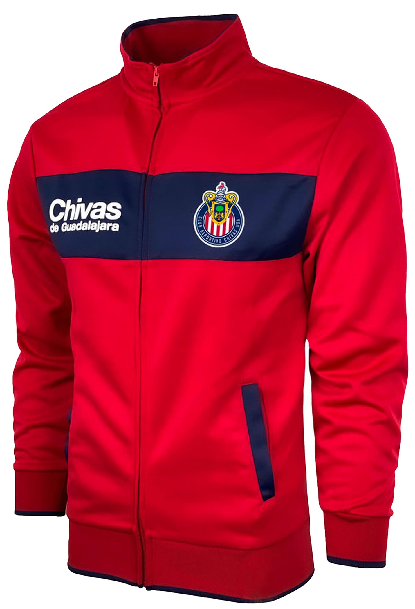 Icon Sports Chivas Jacket, Licensed Men's Chivas Del Guadalajara Full Zip Track Jacket (X-Large)