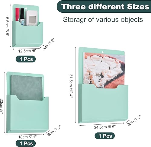 Miniatura 2 de uxcell 3 soportes magnéticos para archivos, soporte magnético de papel para refrigerador, organizador magnético de archivos de pared, tamaño carta,