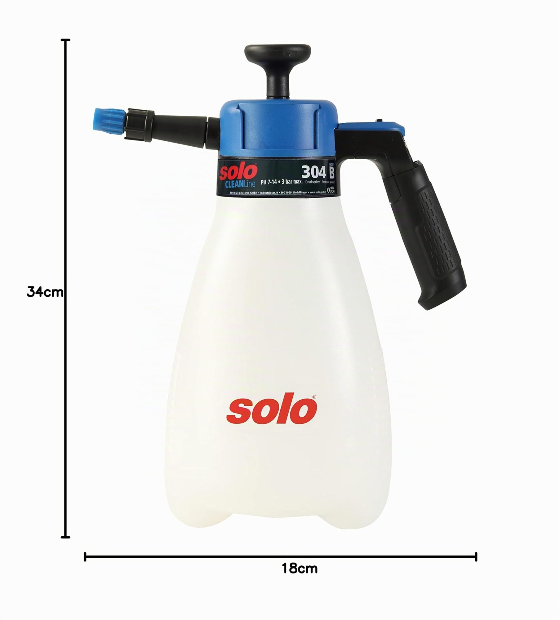 SOLO 304 B Pulvérisateur à Pression, fabriqué en Allemagne, Blanc
