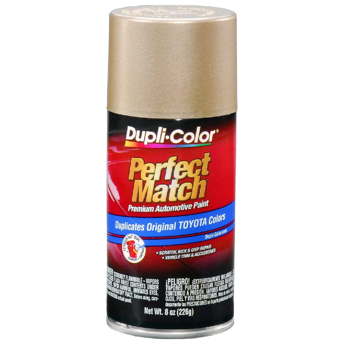 Dupli-Color BTY1596-6 PK (EBTY15967-6 PK) Cashmere Beige Metallic Exact-Match Automotive Paint For Toyota Vehicles - 8 oz. Aerosol, (Case of 6)