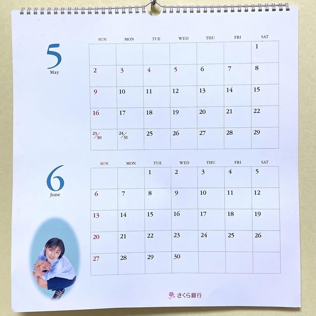 Amazon.co.jp: 2027 Ryoko Hirosue Calendar 1999 Sakura Bank