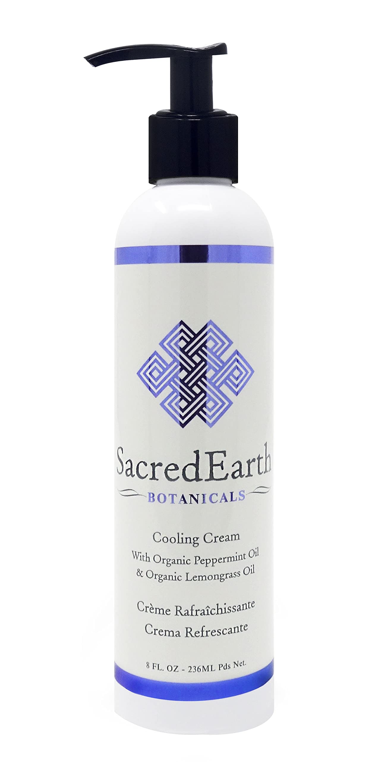 Sacred Earth BotanicalsCooling Cream (8oz) – Help Clients Ease Their Aches and Pains by Adding a Cooling Sensation to Your Massage Treatments, Water dispersible and nut Oil Free