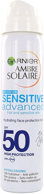 Garnier - Ambre Solaire - Sensitive Adv. Sun Protection Mist Face 75ml - SPF 50