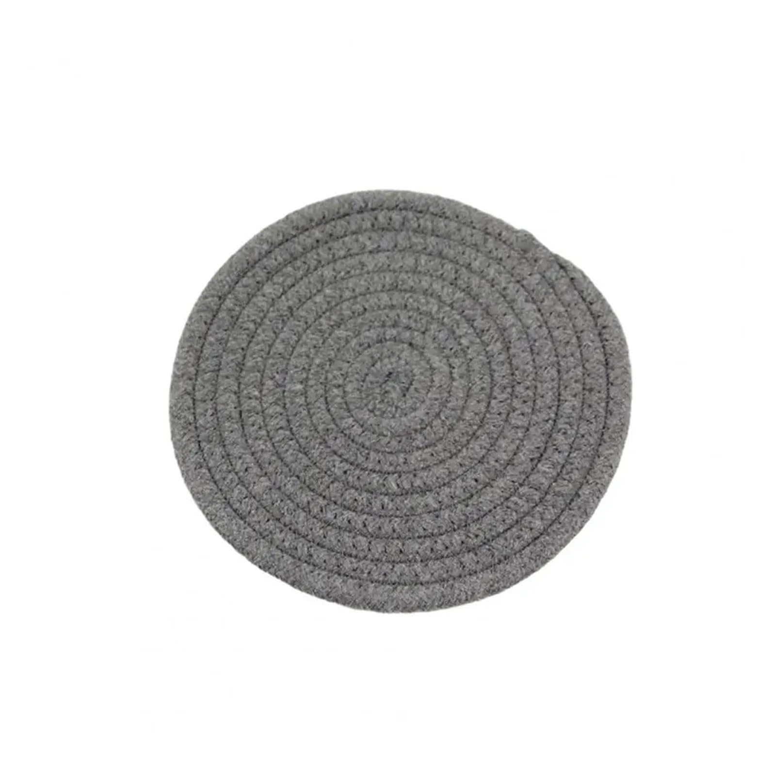 Dessous de verre en coton lavable gris pour éliminer les taches d'eau sur vos meubles