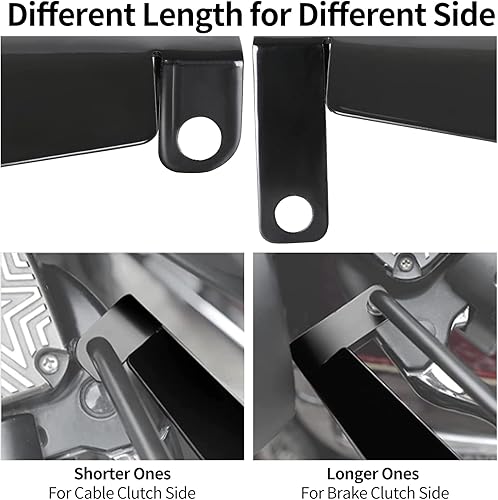 Miniatura 3 de Huazu Protectores de manos de motocicleta de corte ataúd, protectores de mano negros para Harley Davidson Touring 2007-2022, Sportster, Dyna