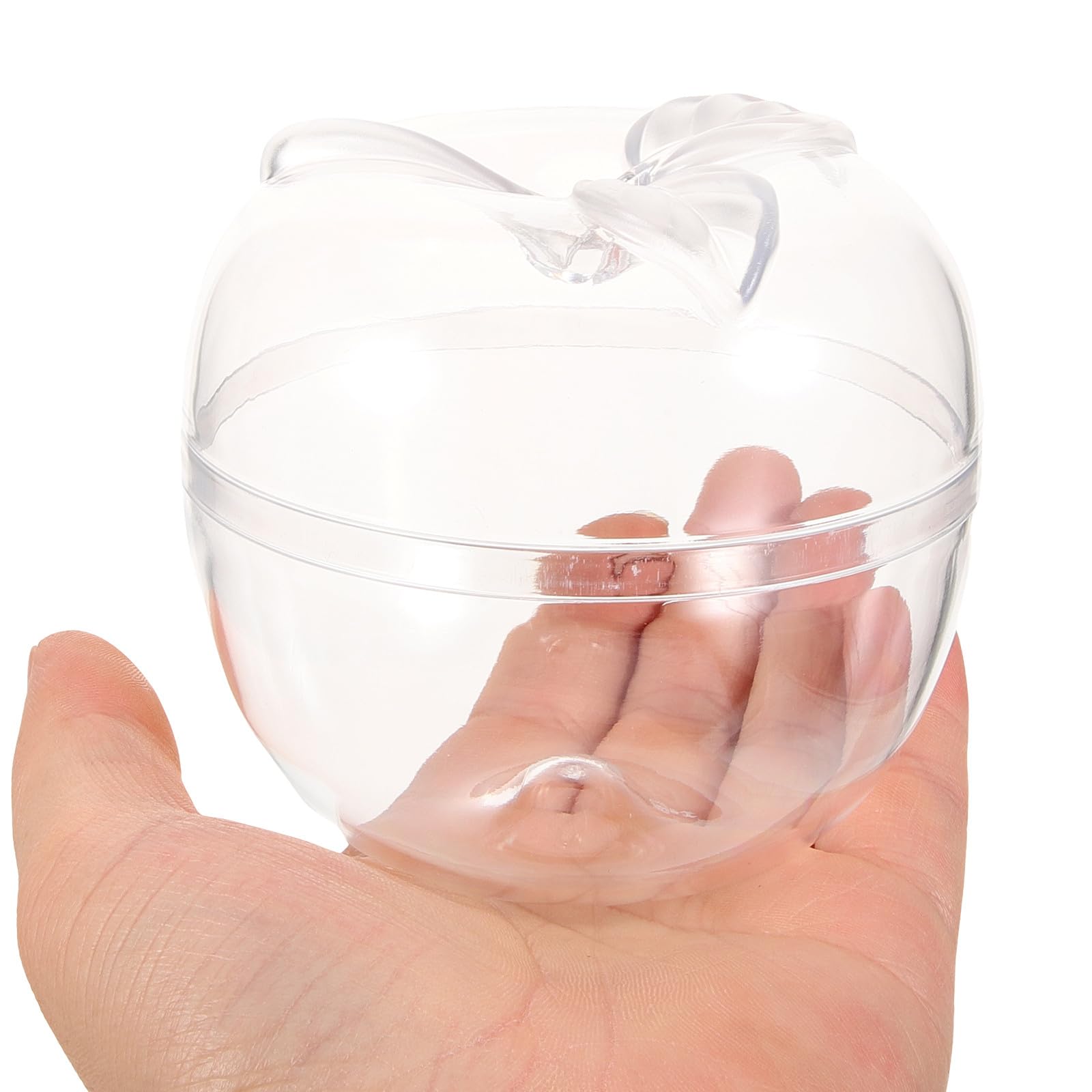 Caja de Dulces Navideña Transparente de Plástico 10 Piezas