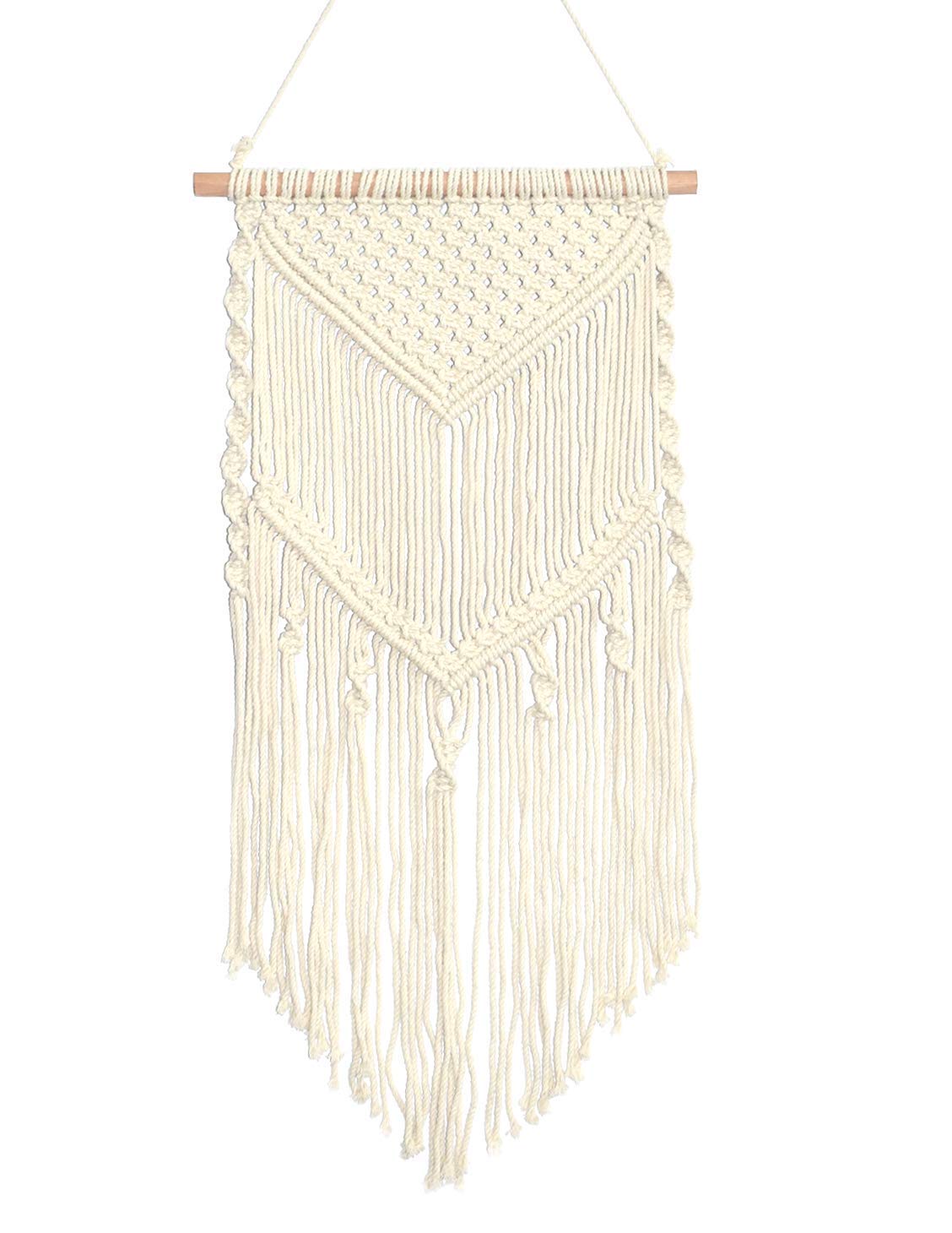 Mew Macrame Wall Hanging Woven Tapestry, Boho Home Tapestry Decor for Living Room, Apartment or Dorm Room