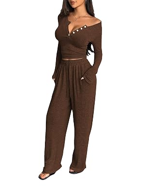 Travel Outfits for Women 2 Piece Sets Side Ruched 2 Piece Activewear Airport Outfits for Women Winter Lounge