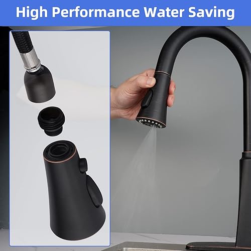 Miniatura 10 de iFealClear Repuesto de cabezal de grifo de cocina, 3 modos de repuesto de cabezal rociador extraíble compatible con grifo de fregadero de cocina