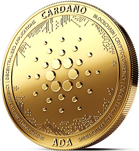 innoGadgets Pièce de Cardano Physique plaqué en Or de 24 carats