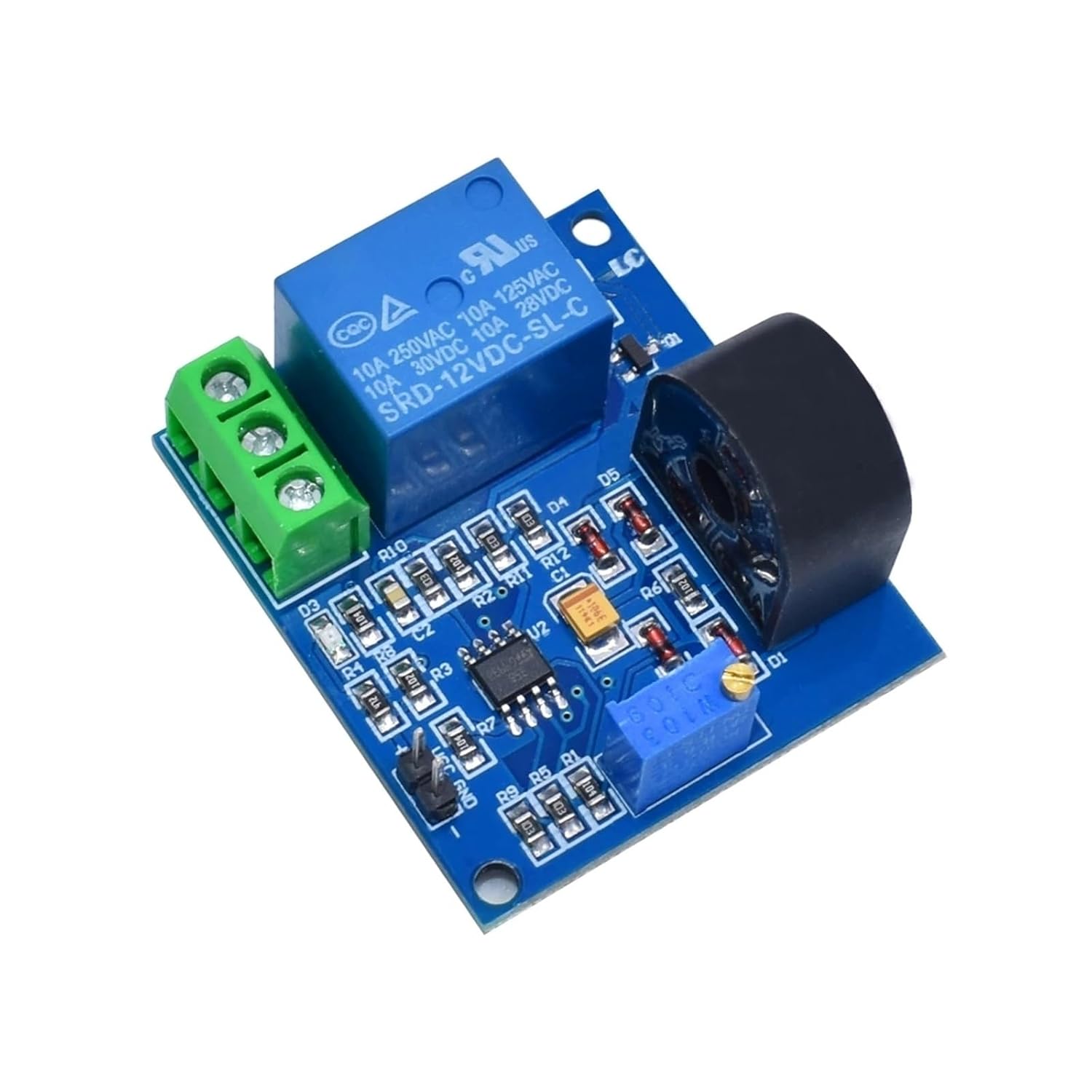Relay Module PLC DC12V 0-5A overcurrent Protection Sensor Module AC Current Detection Sensor Relay Switching Signal Output